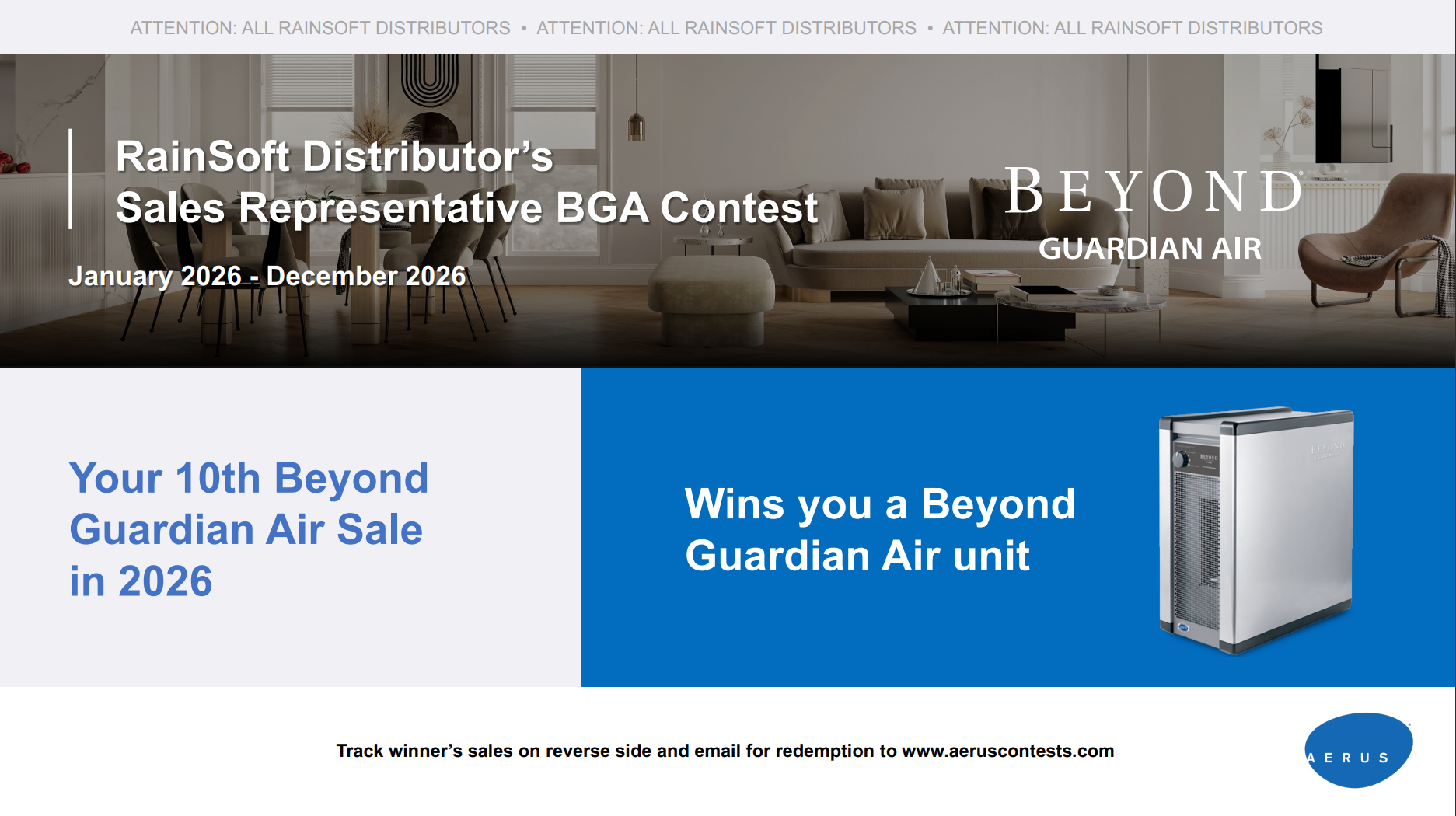 RainSoft Distributor's Sales Representative BGA Contest